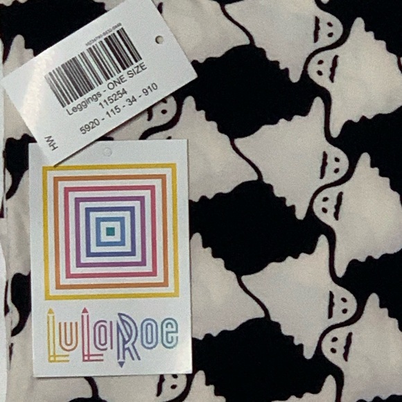 👻 🧡🖤TWO✌️2 PAIRS LLR OS Leggings-👻1 Pair Halloween & 1 pair Solid Black🖤👻 - Picture 4 of 10